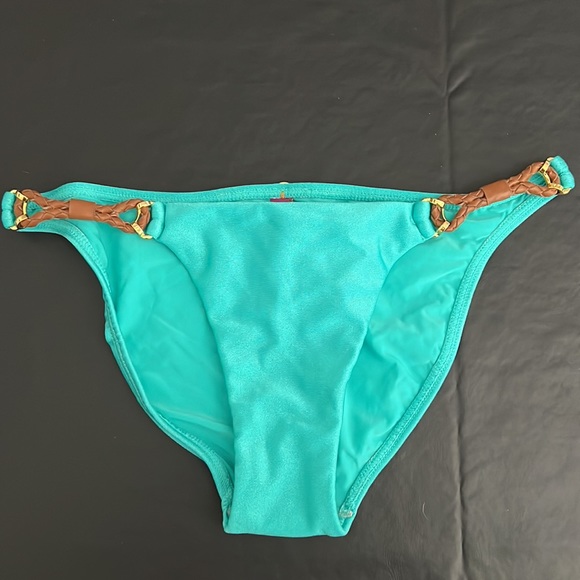 ViX by Paula Hermanny Monaco Detail Full Jade Bikini Bottoms Sz XS - NWT! - Picture 2 of 11